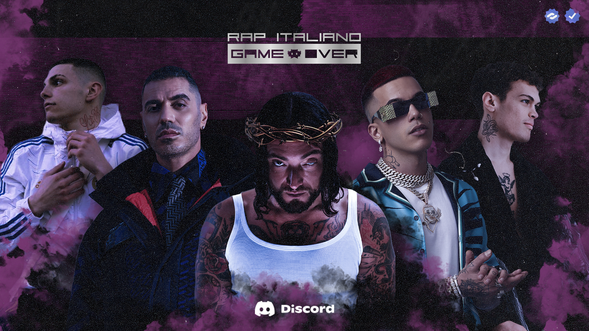 Discovery splash banner for Rap Italiano Discord server
