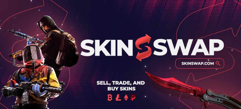 Discovery splash banner for SkinSwap.com - Trade, Buy, Sell - CS2 & Rust Discord server