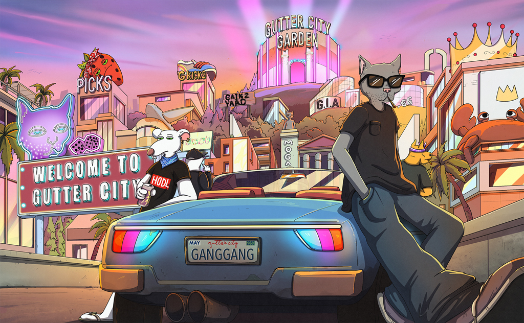 Discovery splash banner for Gutter Cat Gang Discord server