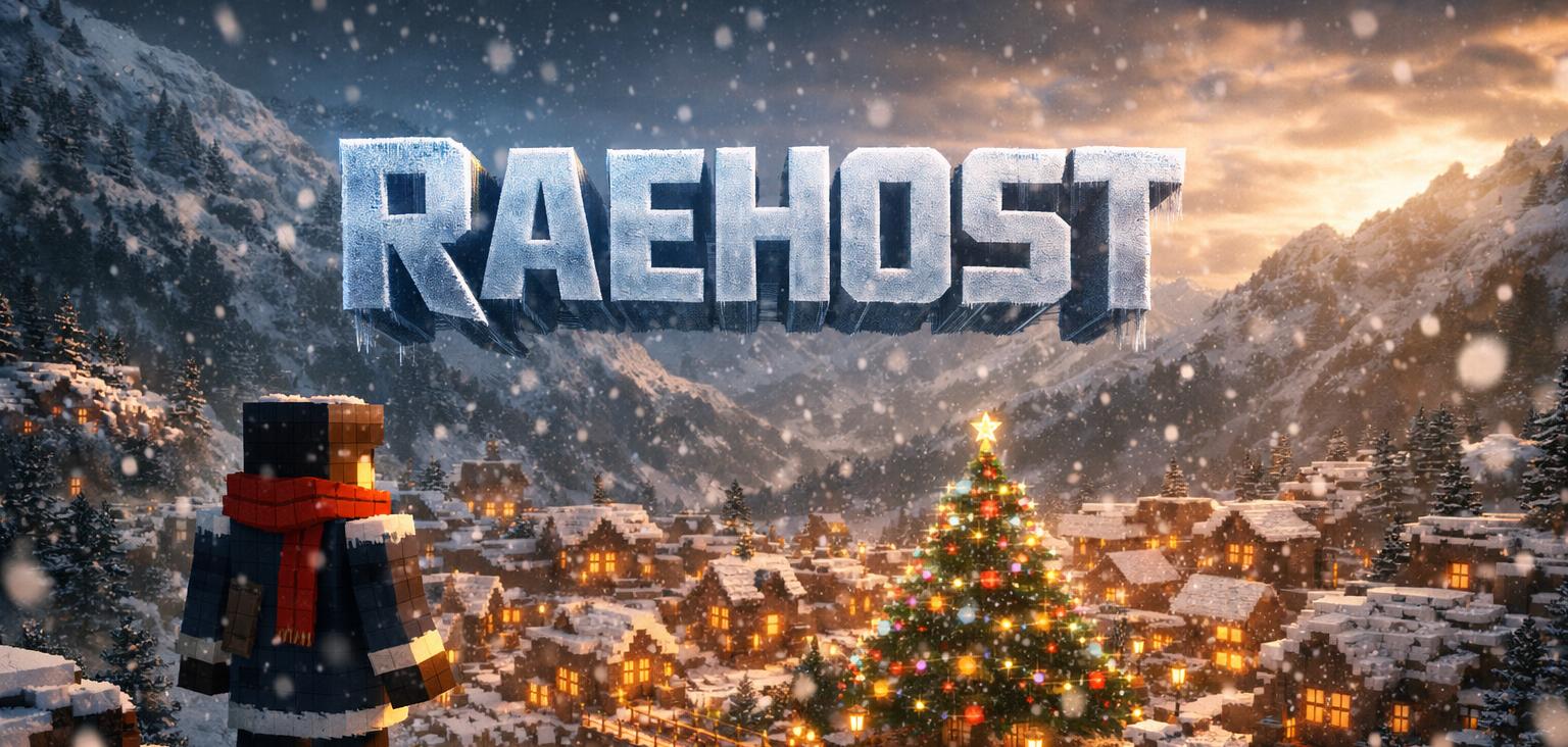 Discovery splash banner for Raehost Community Discord server