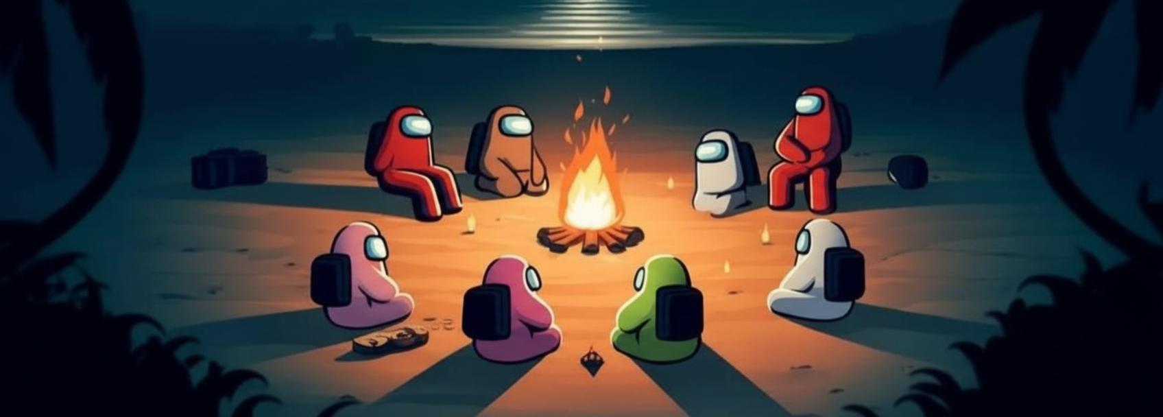 Discovery splash banner for Among Us India Discord server