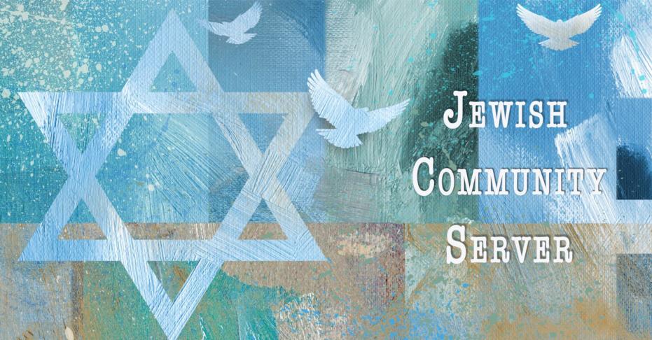 Discovery splash banner for Jewish Community Discord server