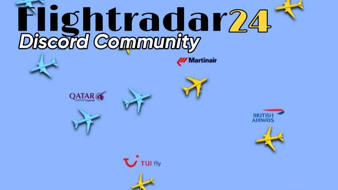 Discovery splash banner for Flightradar24 Community Discord server