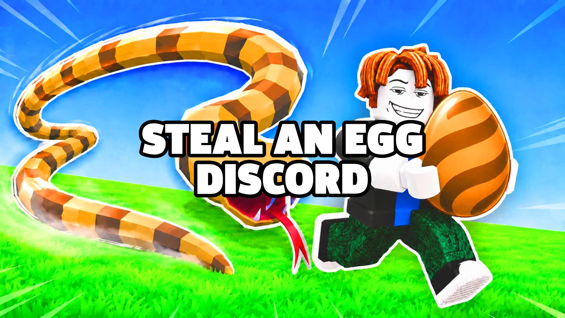 Discovery splash banner for Steal An Egg Discord server