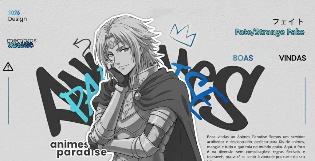 Discovery splash banner for Animes Paradise | Strange Fake Discord server