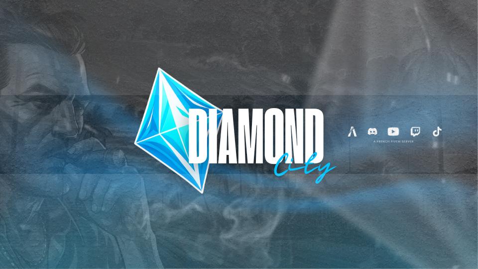 Discovery splash banner for Diamond City - GTA RP đź’Ž Discord server