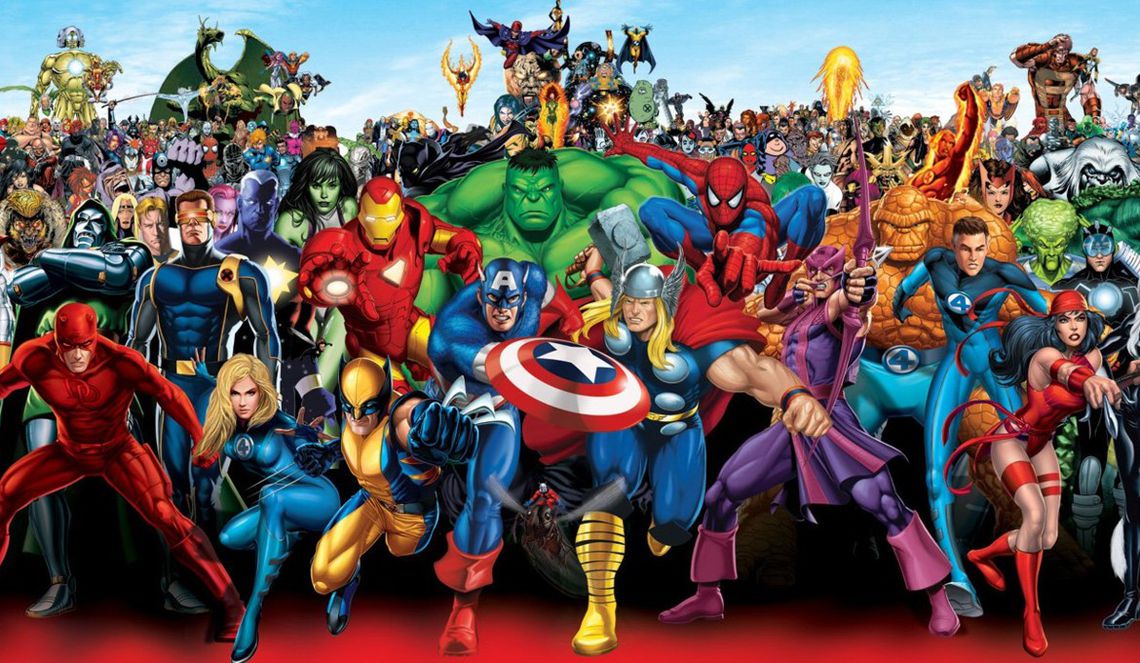 Discovery splash banner for Marvel Székház Discord server