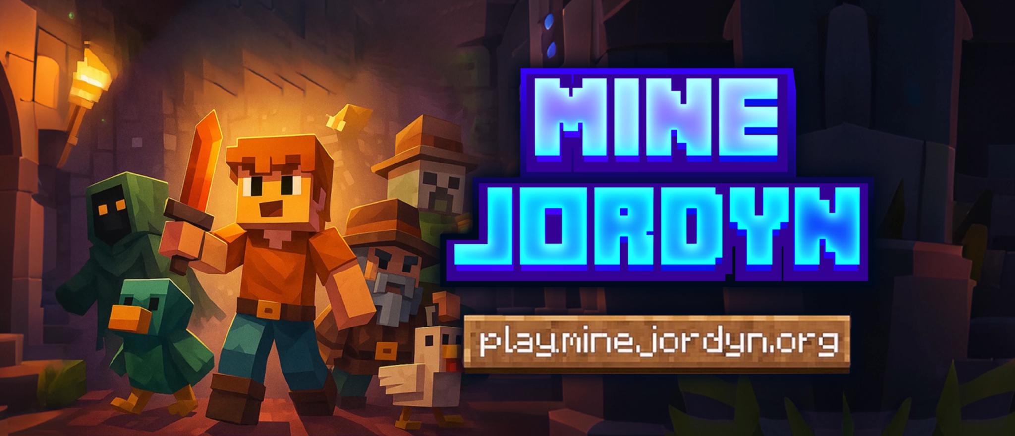 Discovery splash banner for MineJordyn Discord server