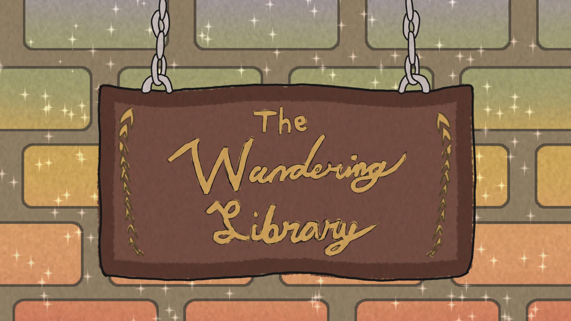 Discovery splash banner for The Wandering Library Discord server