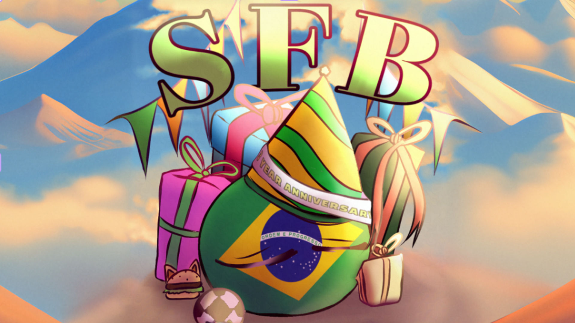 Discovery splash banner for SFB's Ballsdex Factory Discord server