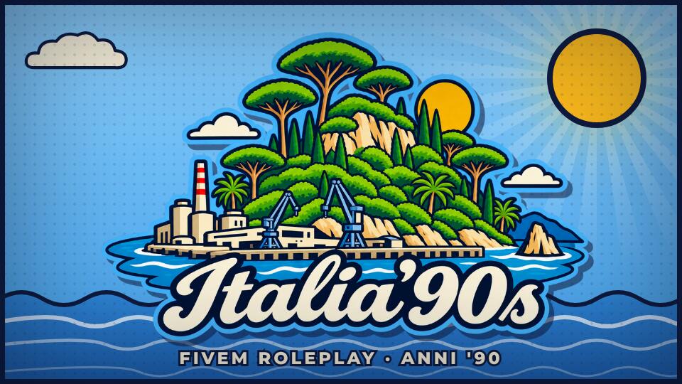 Discovery splash banner for Italia '90s Discord server