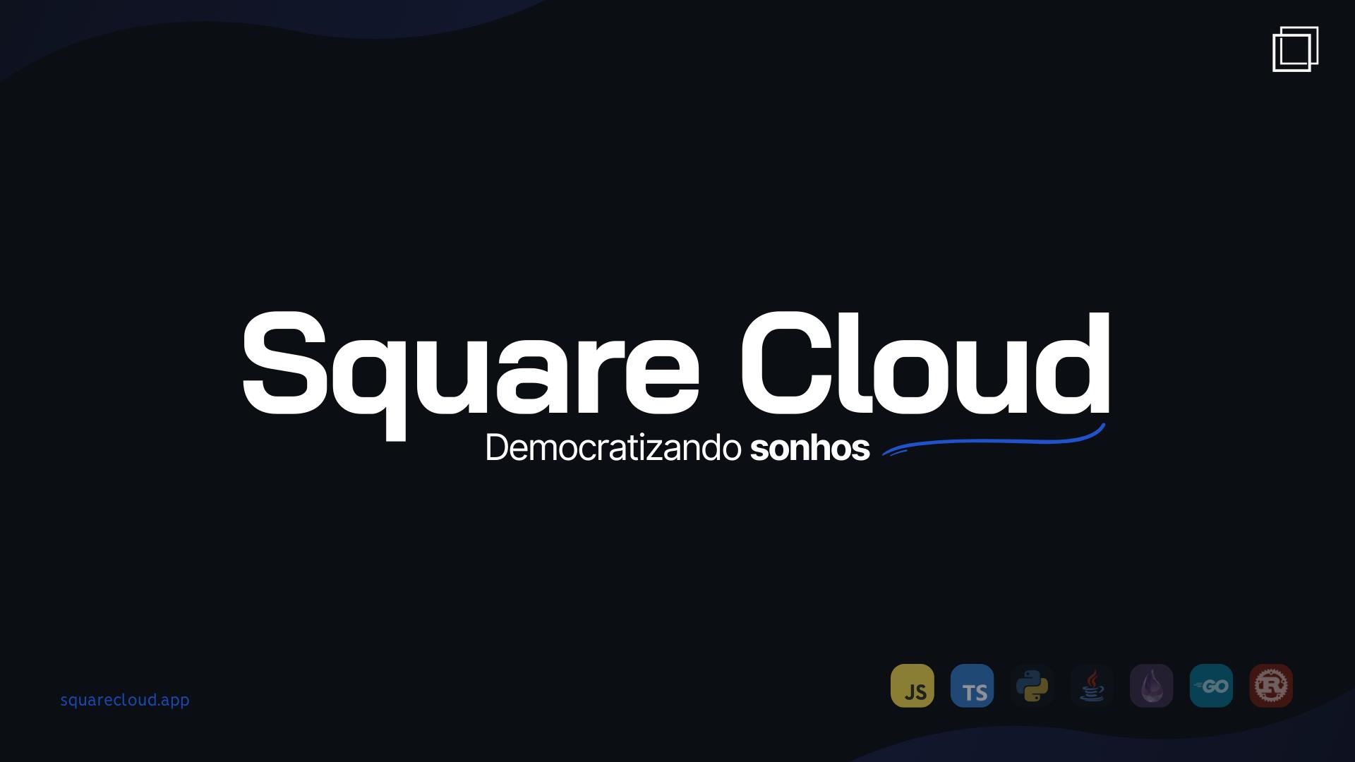 Discovery splash banner for Square Cloud Discord server