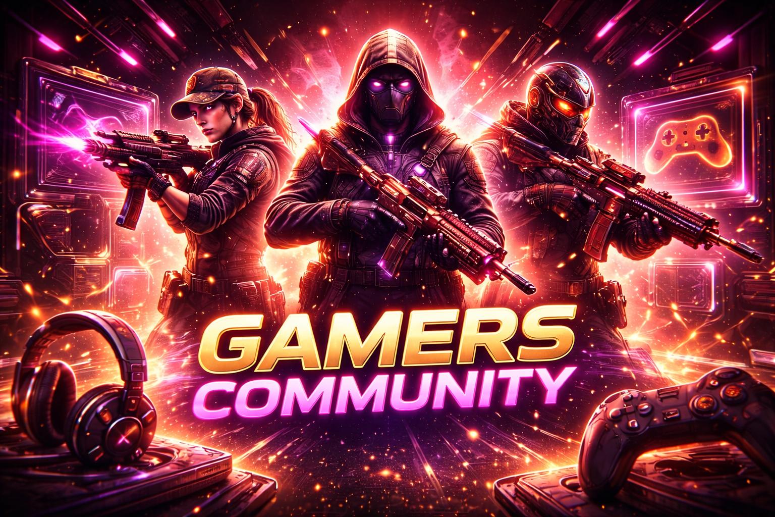 Discovery splash banner for GAMERS Community Discord server