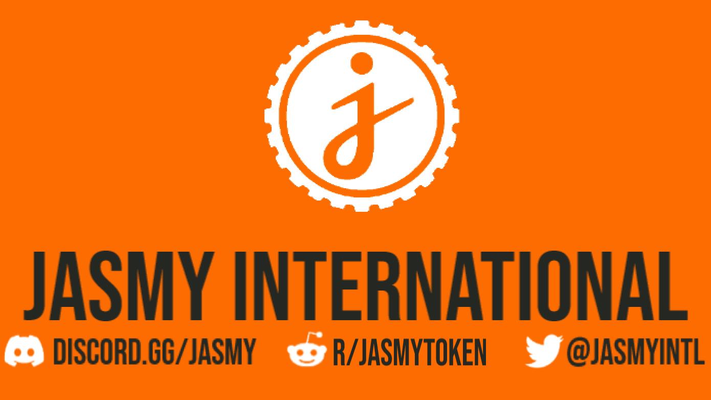 Discovery splash banner for Jasmy Token (International) Discord server