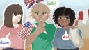 Discovery splash banner for Spanish-English-Portuguese Classroom Discord server