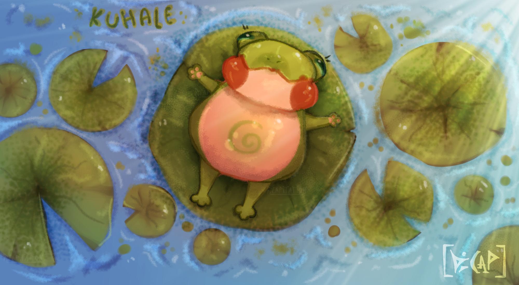 Discovery splash banner for KUHALE 🍀🐸 | Art Community ✤ Art Commissions ✤ Art Trades ✤ Events ✤ Gaming ✤ Fun Stuff! Discord server