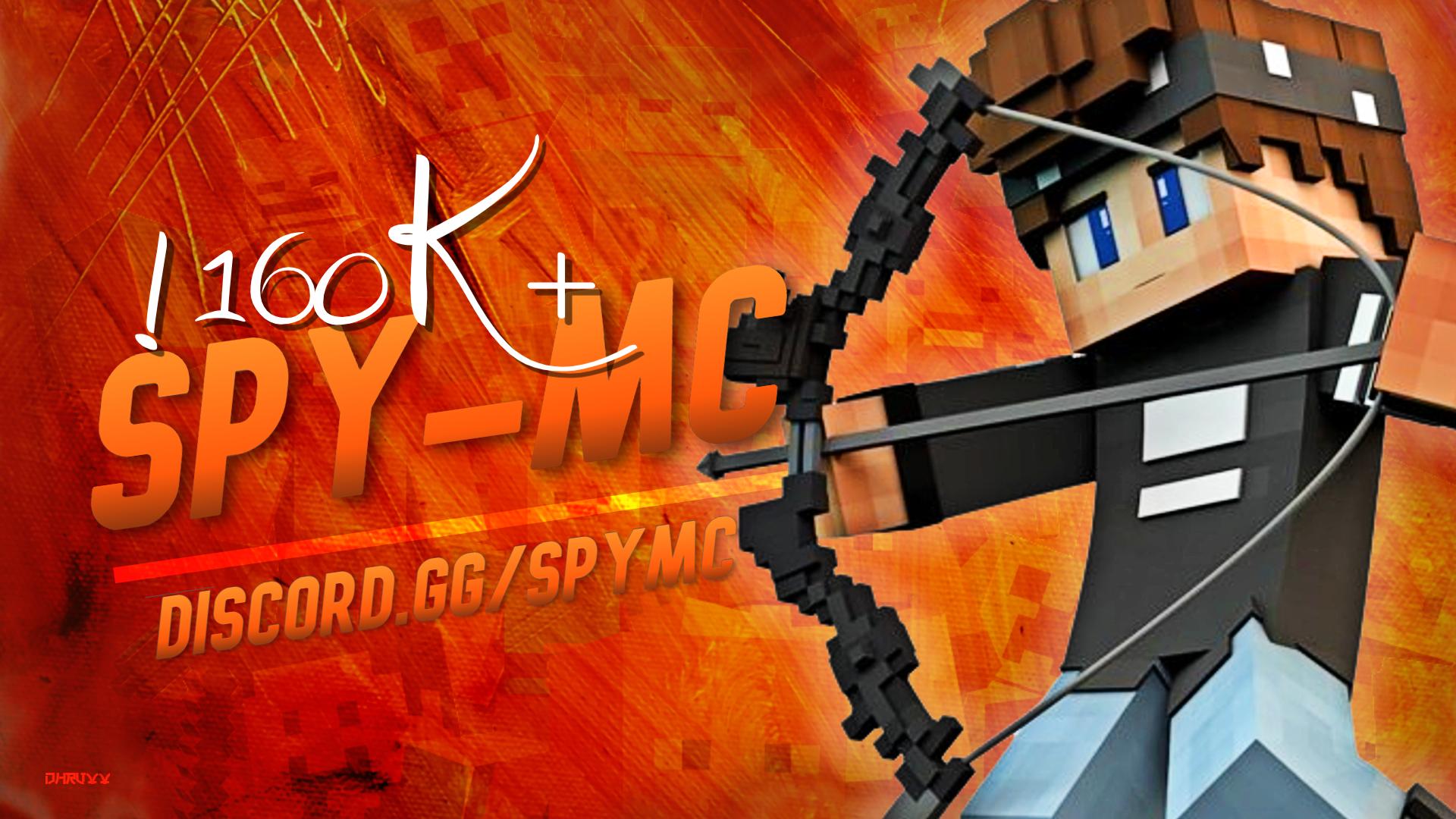 Discovery splash banner for SpyMC - Minecraft Network | IP : spymc.xyz Discord server