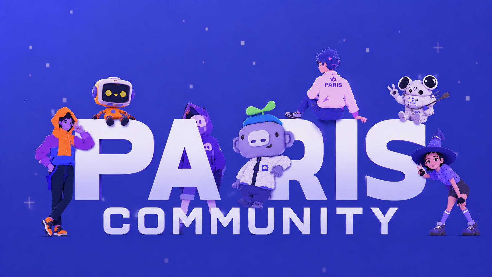 Discovery splash banner for Paris Community . Discord server