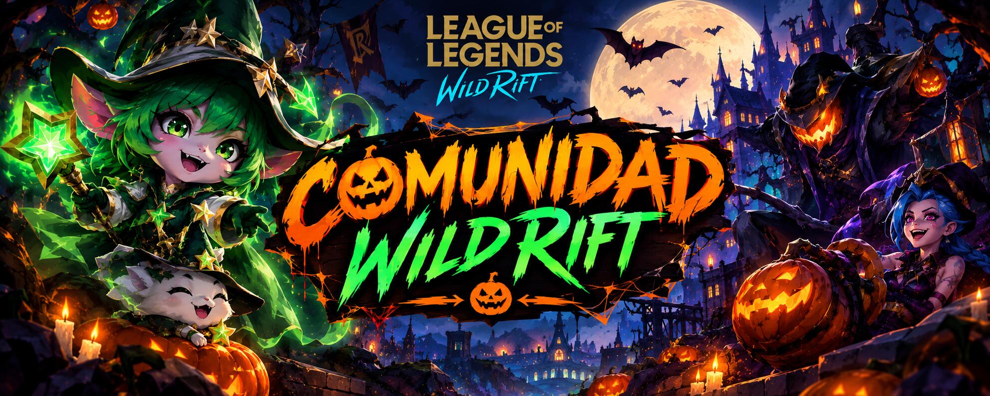 Discovery splash banner for Comunidad Wild Rift Discord server