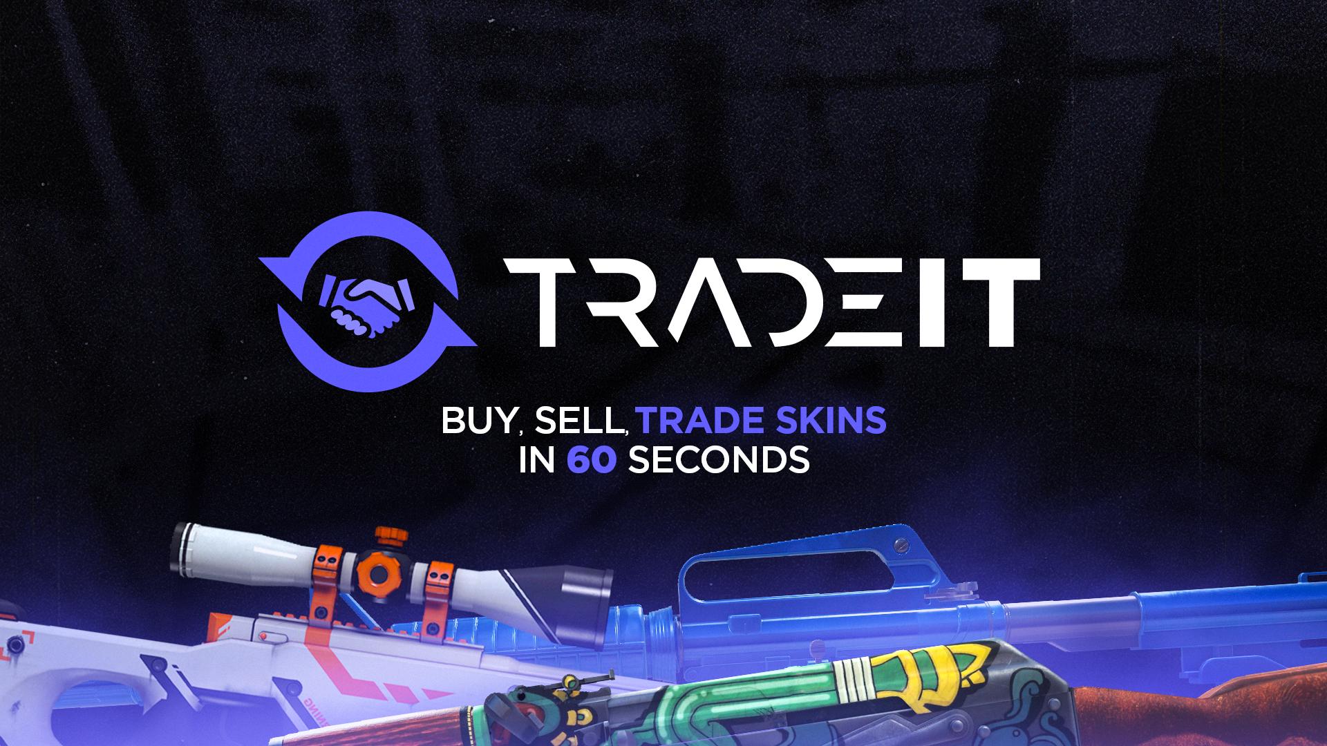 Discovery splash banner for CS | CS2 | TF2 | RUST - Tradeit.gg Discord server
