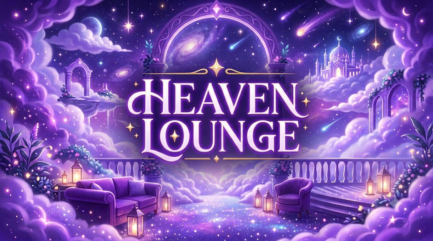 Discovery splash banner for Heaven Lounge | Chill ♡ Gaming ♡ Social ♡ Anime ♡ Active ♡ Egirls ♡ Emotes & Emojis ♡ Fun Discord server