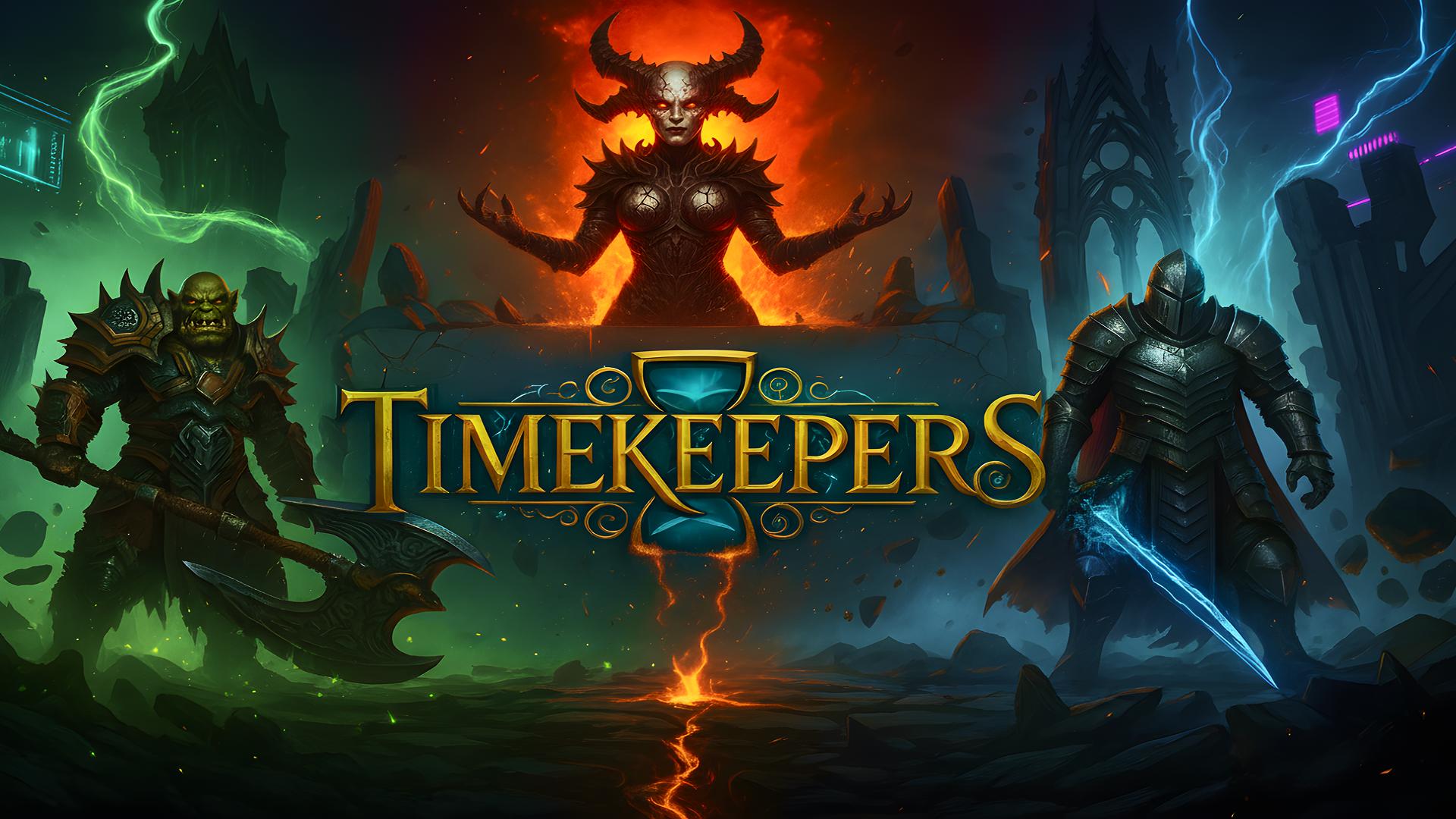 Discovery splash banner for Time Keepers Discord server