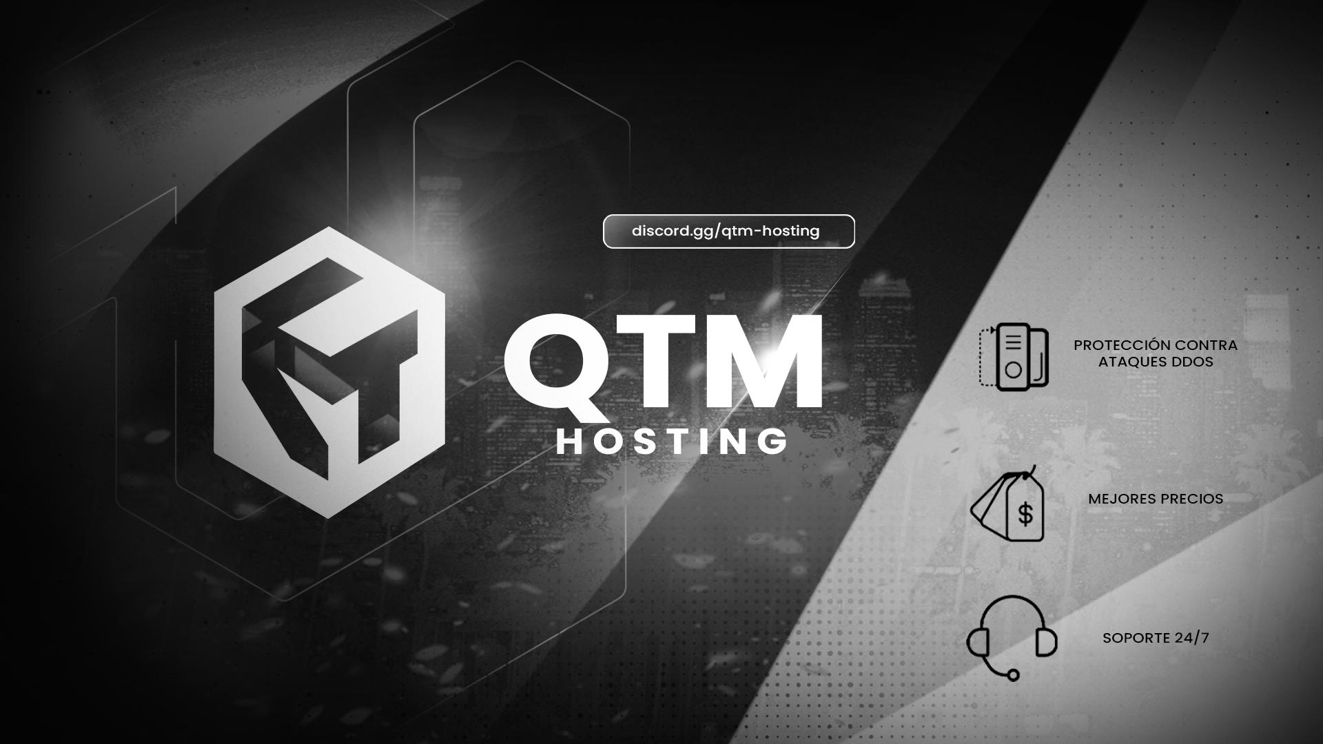 Discovery splash banner for QTM-Hosting Discord server