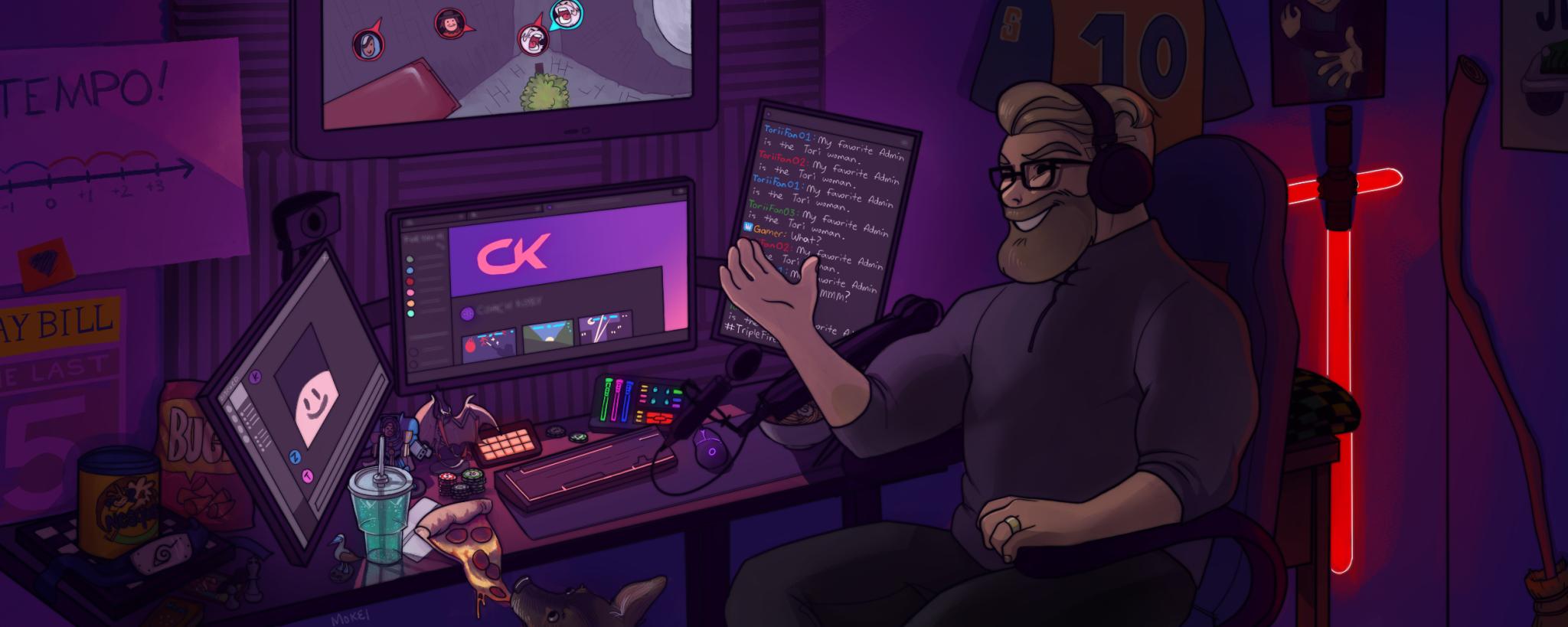 Discovery splash banner for The Hard Carry Club Discord server