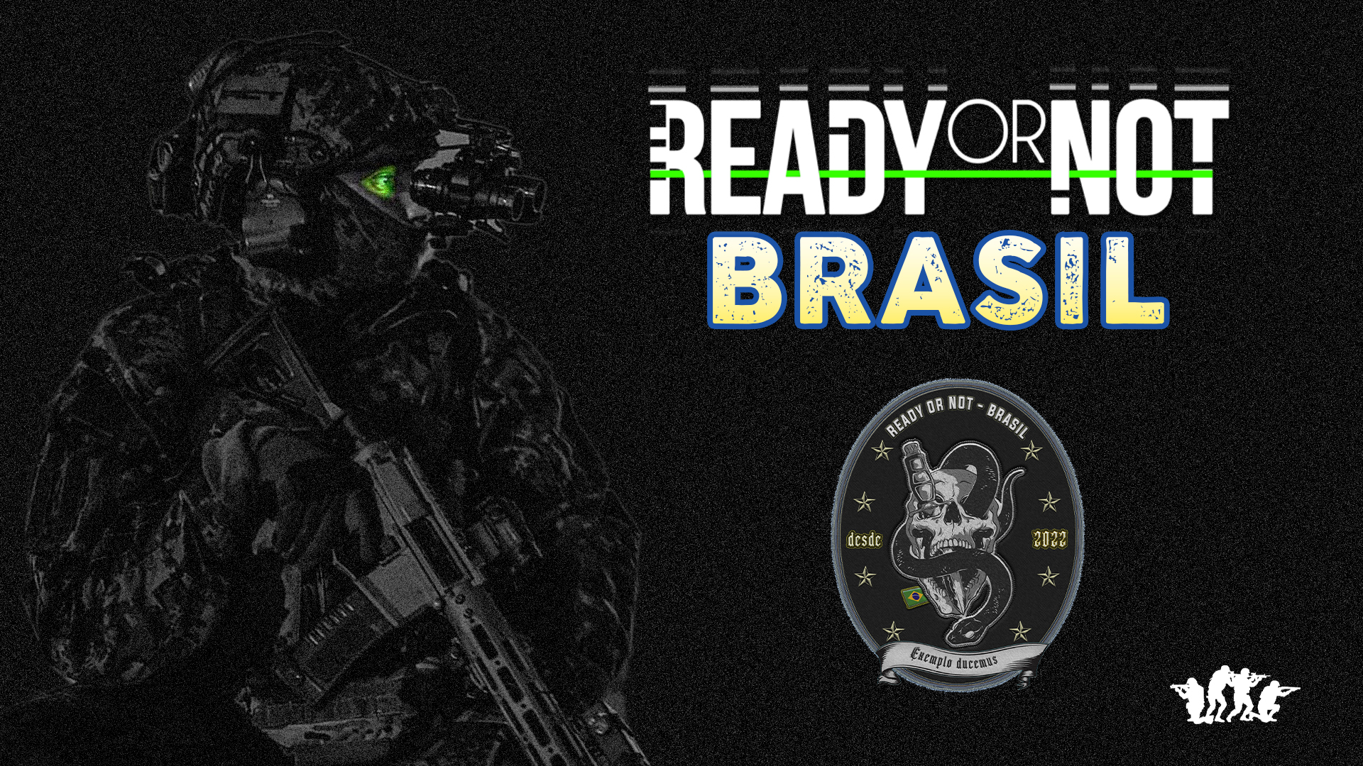 Discovery splash banner for Ready or Not - Brasil Discord server