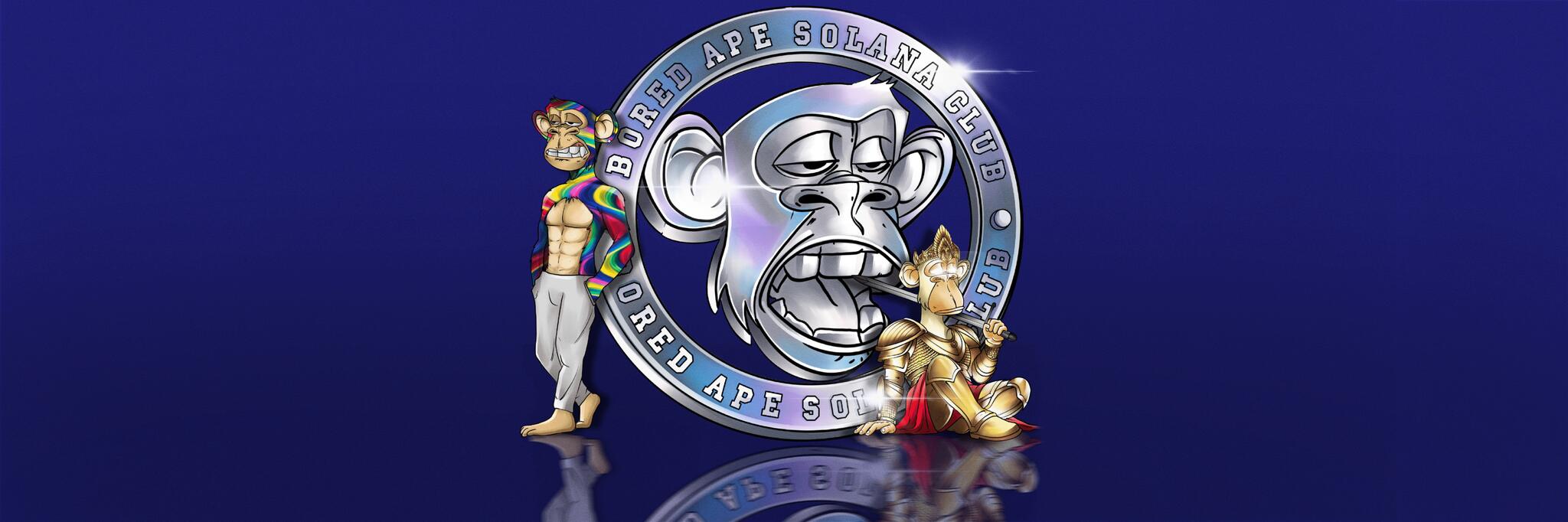 Discovery splash banner for Bored Ape Solana Club Discord server