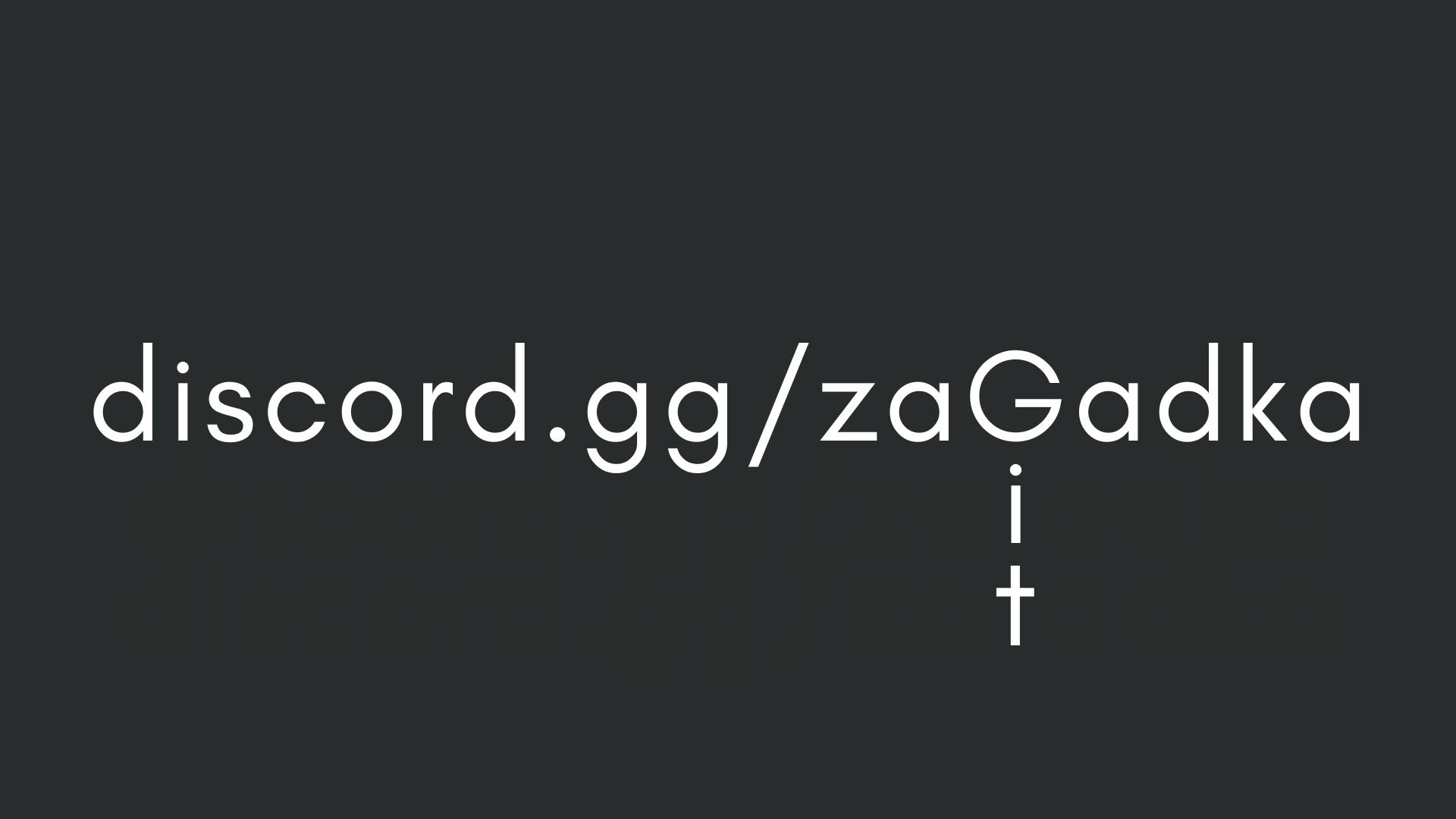 Discovery splash banner for zaGadka | 24/7 Voice Chat | Discord Community Społeczność Polska PL Polish Memy Anime Poland Gaming Discord server