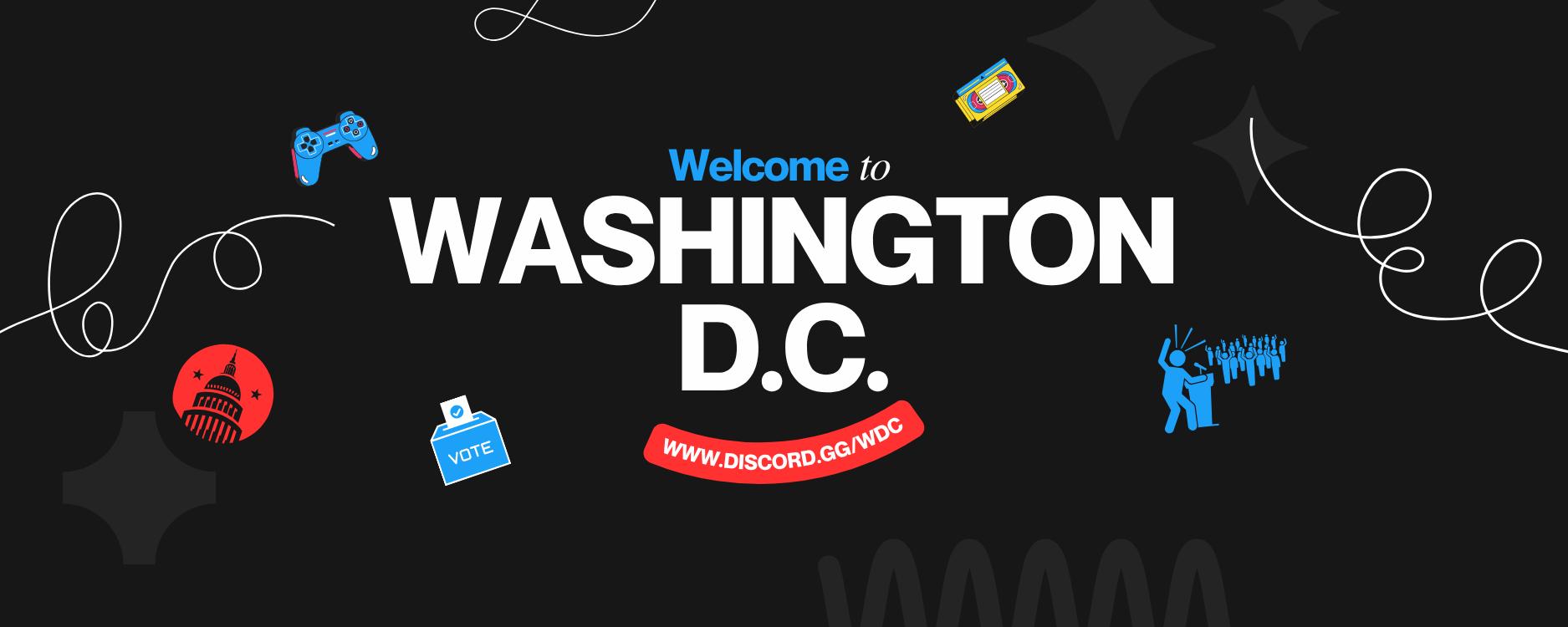 Discovery splash banner for Washington, D.C. Discord server