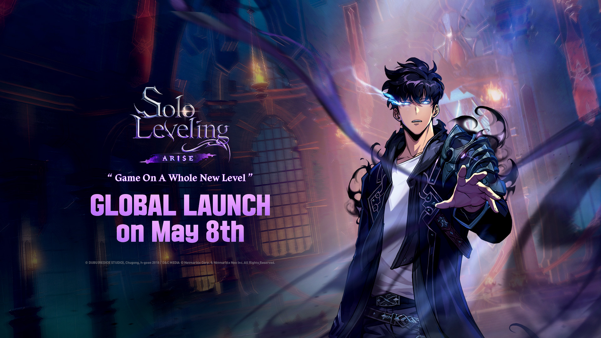 Discovery splash banner for Solo Leveling:ARISE Discord server