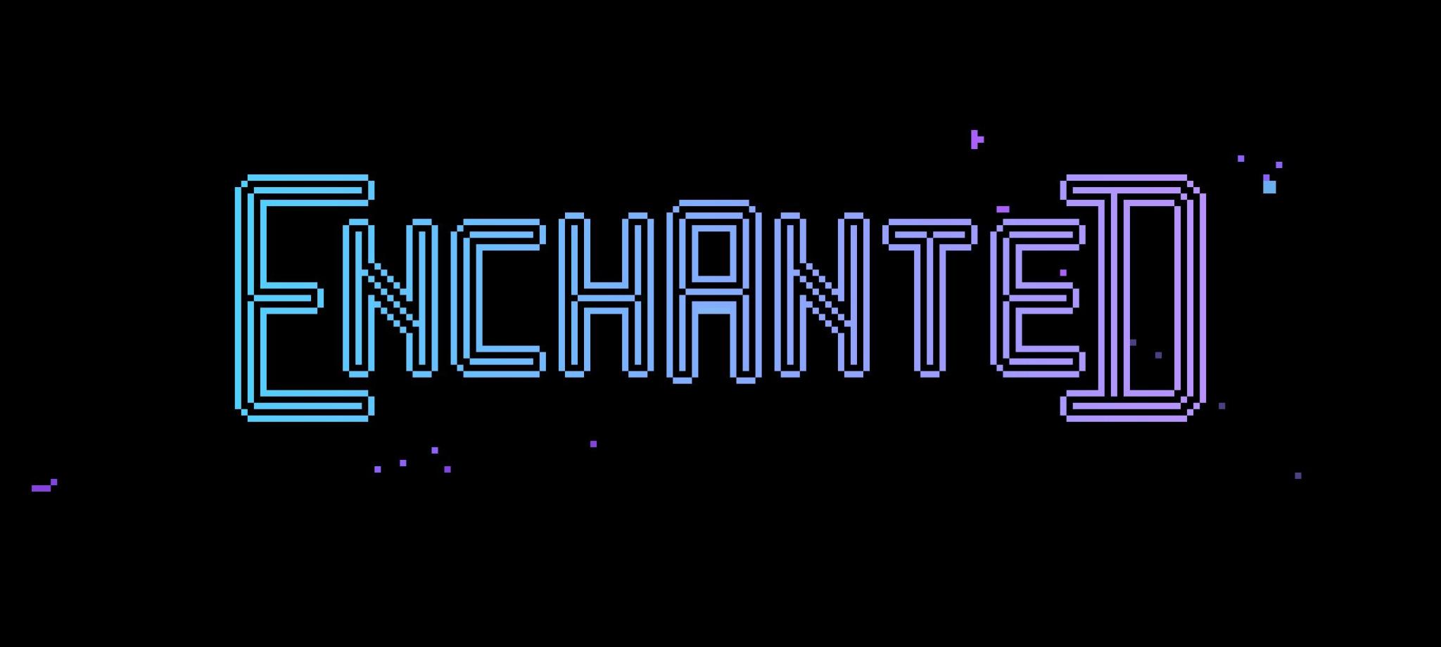 Discovery splash banner for Enchanted Discord server