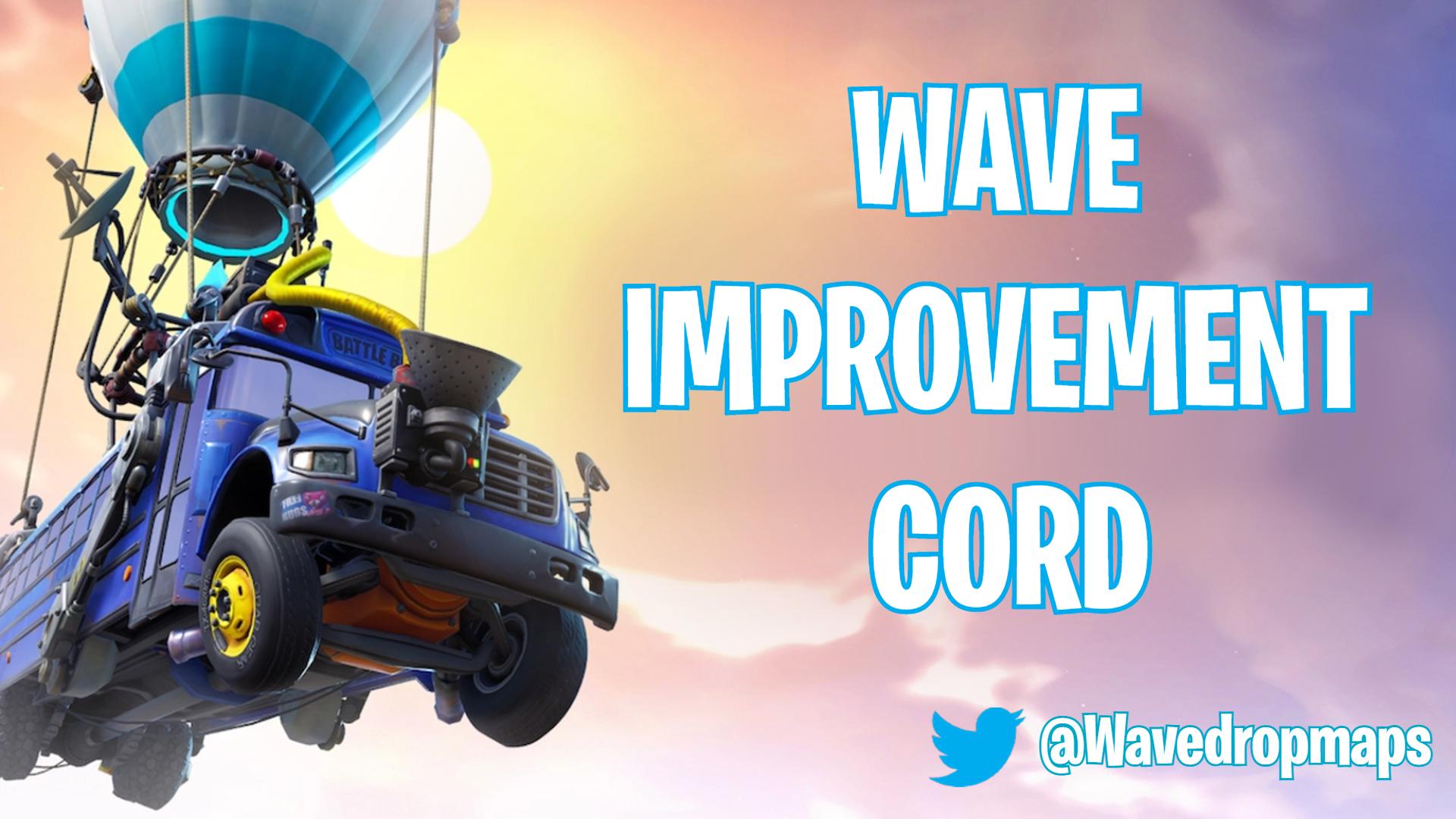 Discovery splash banner for Wave Improvement Cord! | Loot Routes + Tips & Tricks Discord server