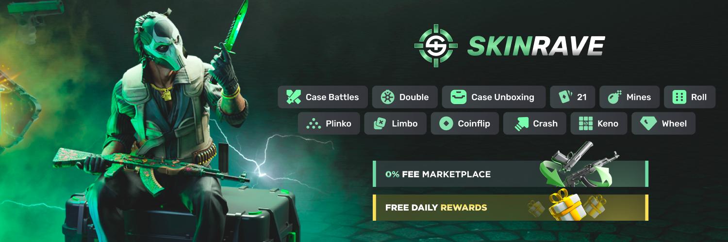 Discovery splash banner for SkinRave Discord server