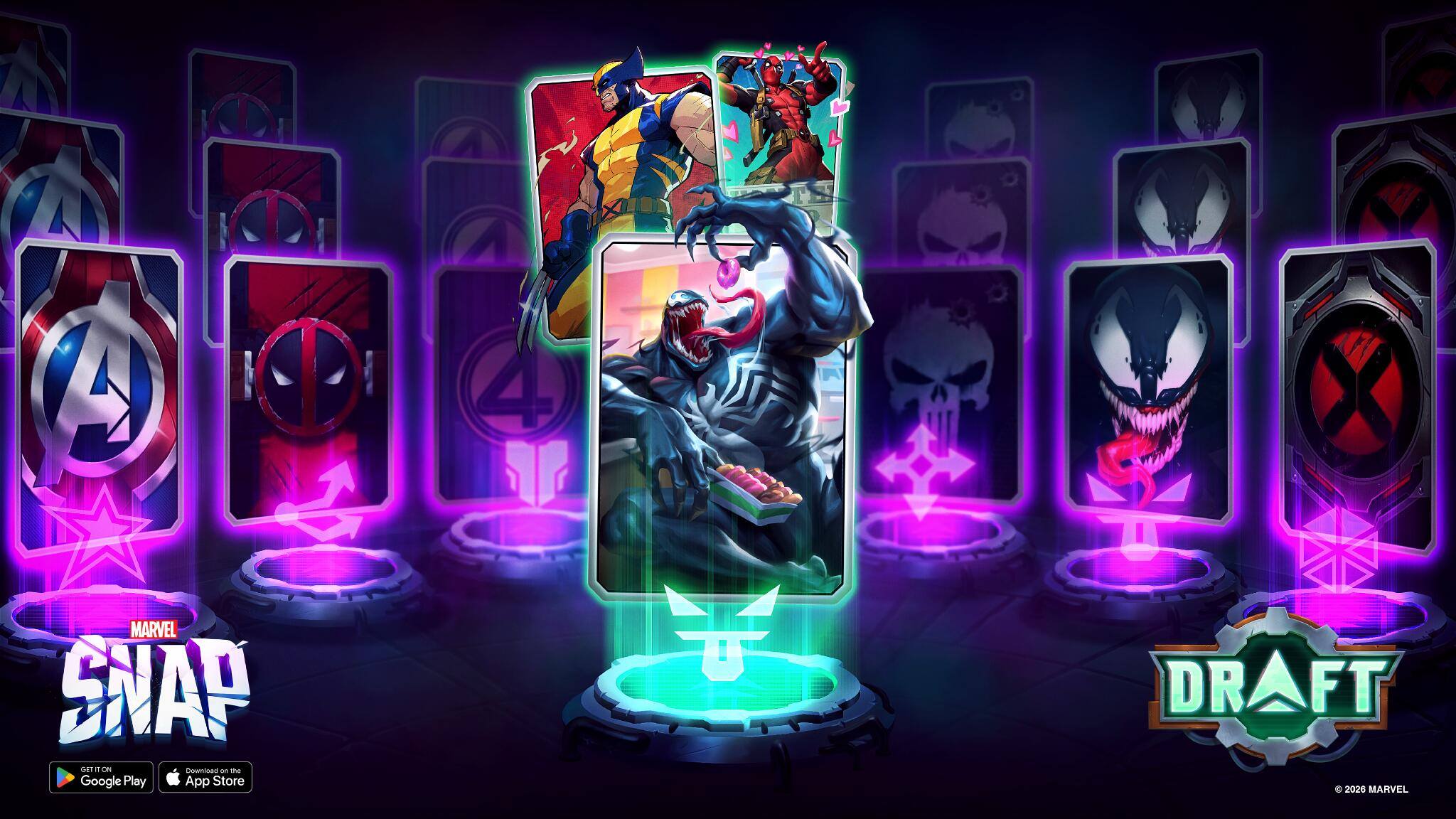 Discovery splash banner for MARVEL SNAP Discord server