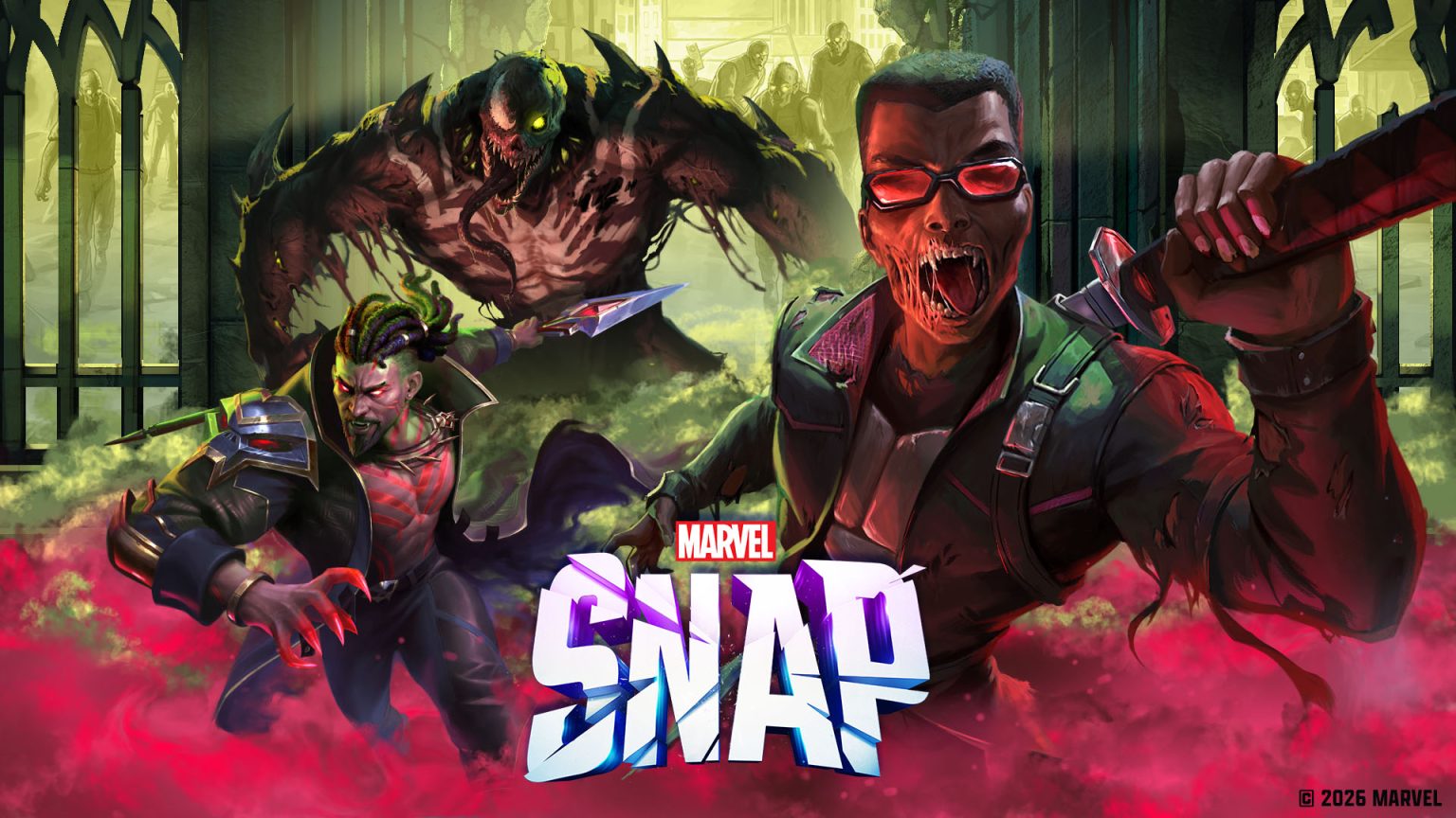 Discovery splash banner for MARVEL SNAP Discord server