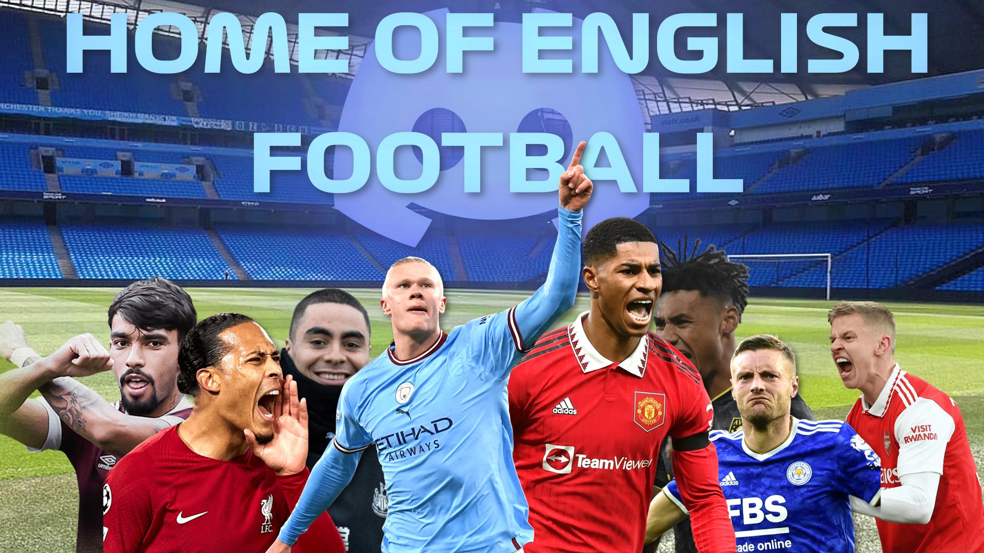 Discovery splash banner for Home of English Football Discord server