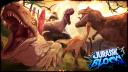 Discovery splash banner for Jurassic Blocky Discord server