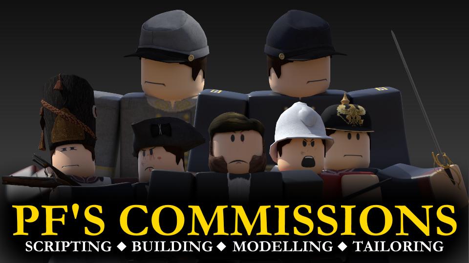 Discovery splash banner for PF's Commissions Discord server