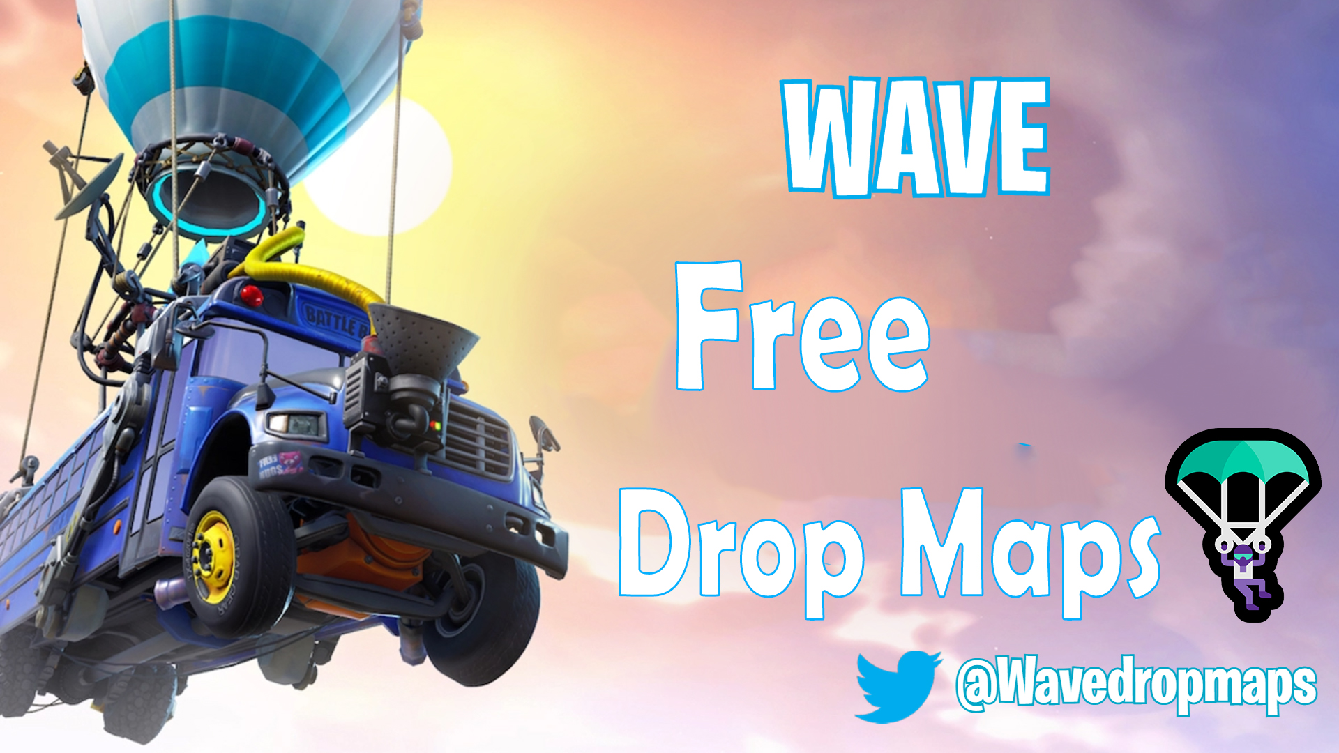 Discovery splash banner for Wave Free Dropmaps! | Improvement Cord Discord server