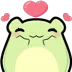 FroggieBlushLove Discord Emoji