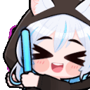 Shiro_Cheering Discord Emoji