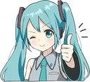 Mikuthumbsup Discord Emoji