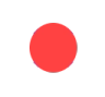 Red circle on a black background.