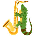 LizardPlayingSaxaphone