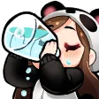 pandagirldrinksipmilkteathirst