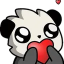 Panda Heart panda_heart Discord Emoji
