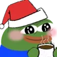 PeepoBlushSipChristmas